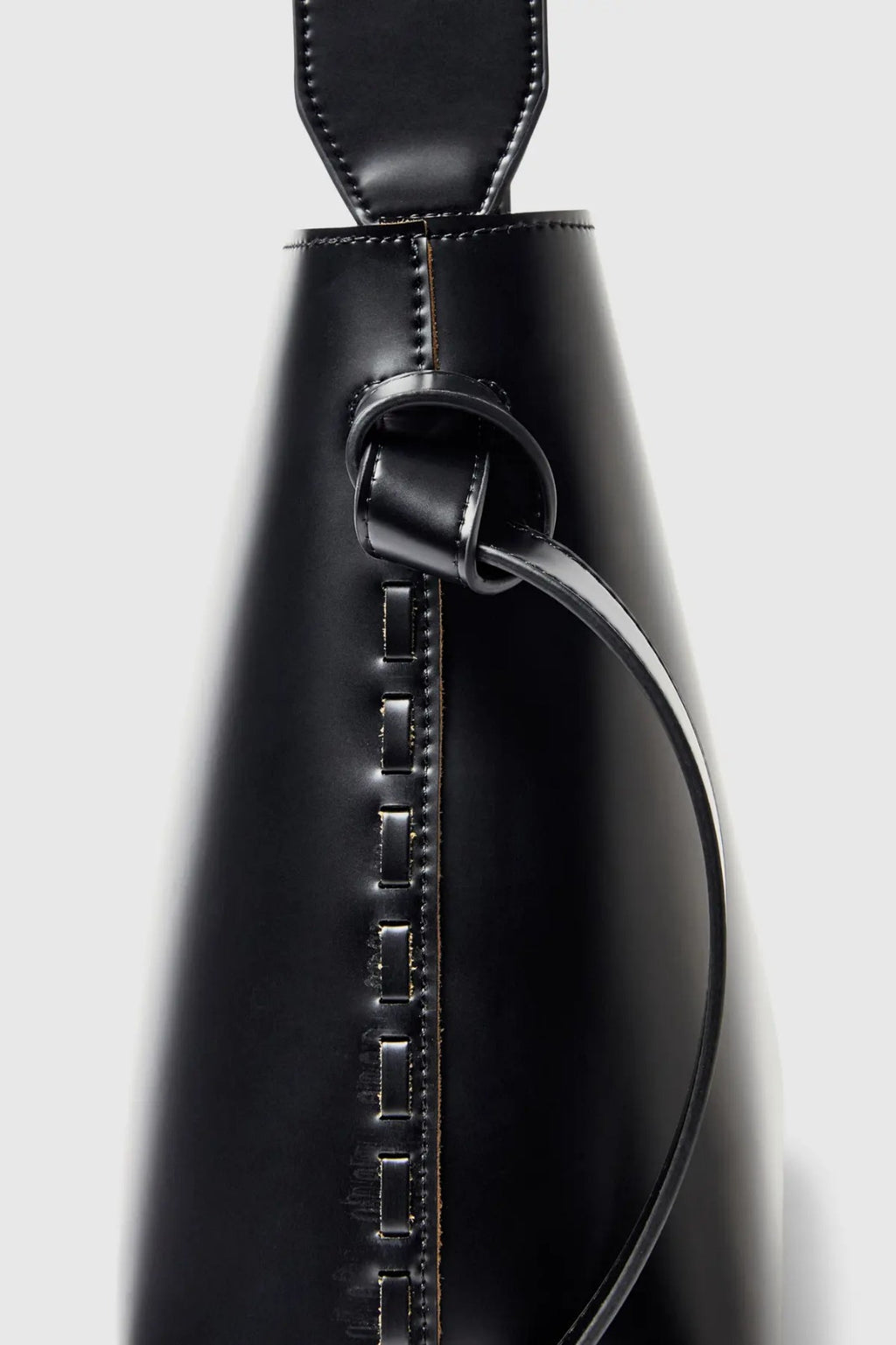 Selected Femme Borsa medium in pelle liscia Nera