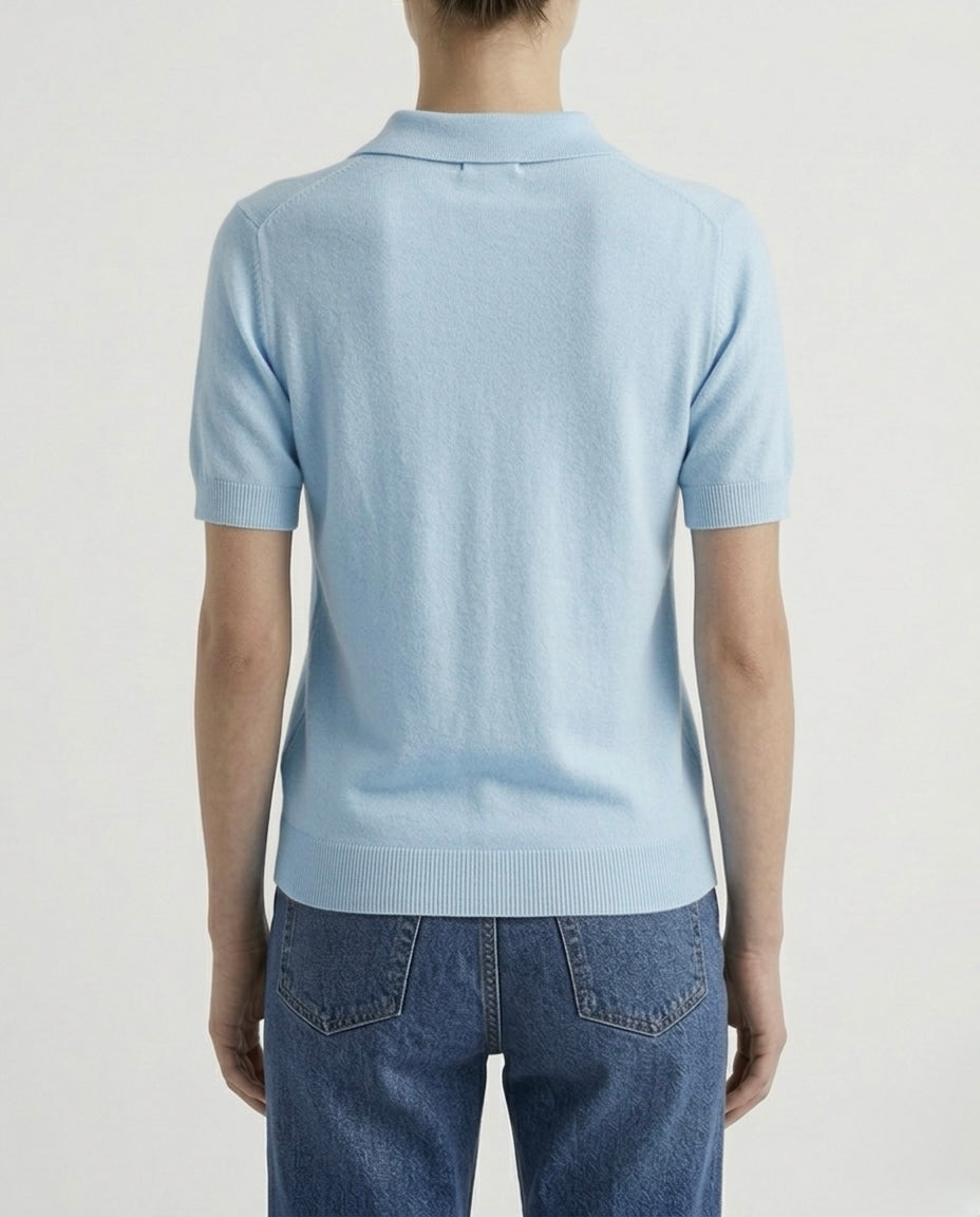 Polo in maglia cotone e seta