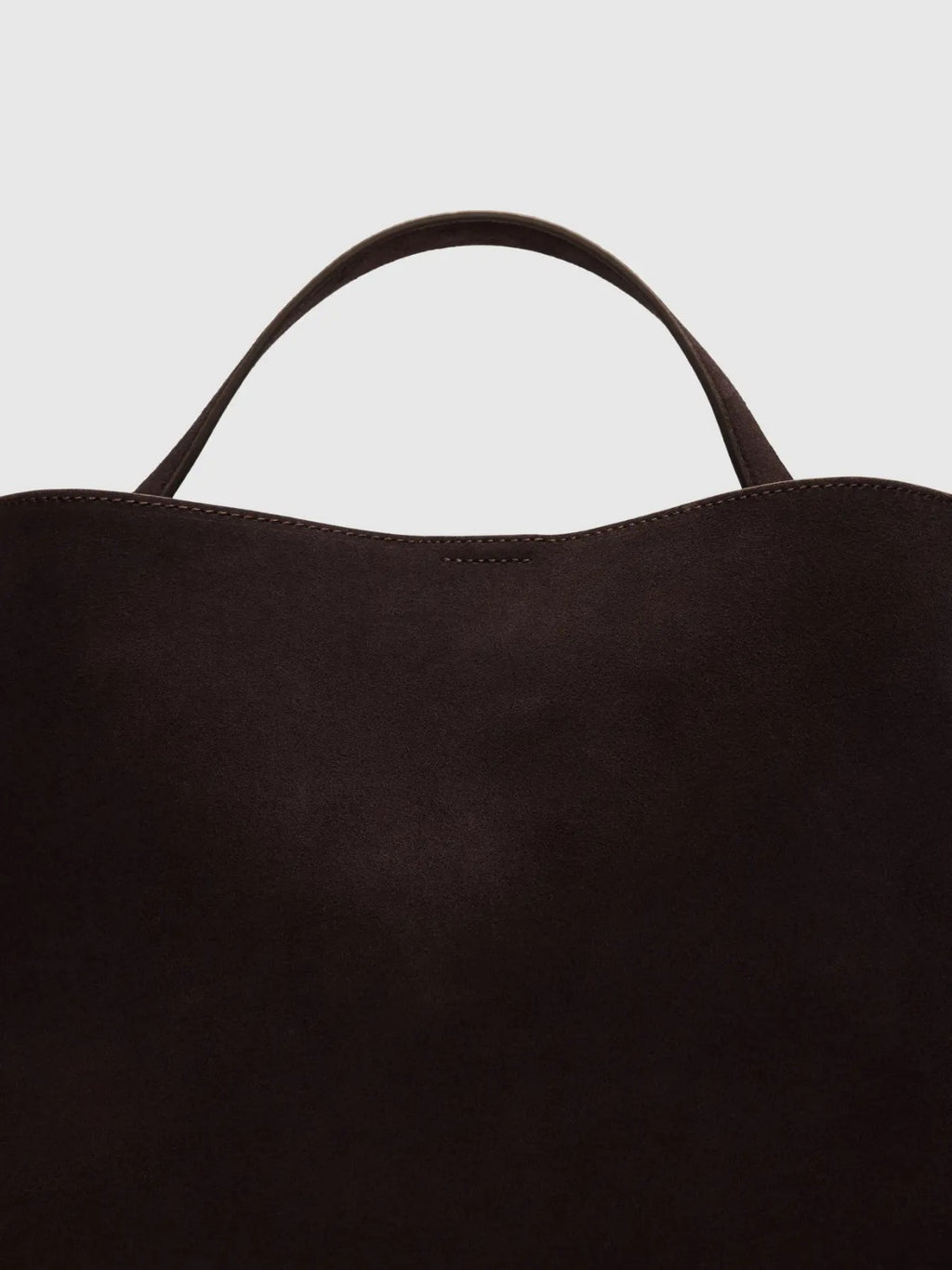 Selected Femme Borsa medium in pelle scamosciata Testa di moro