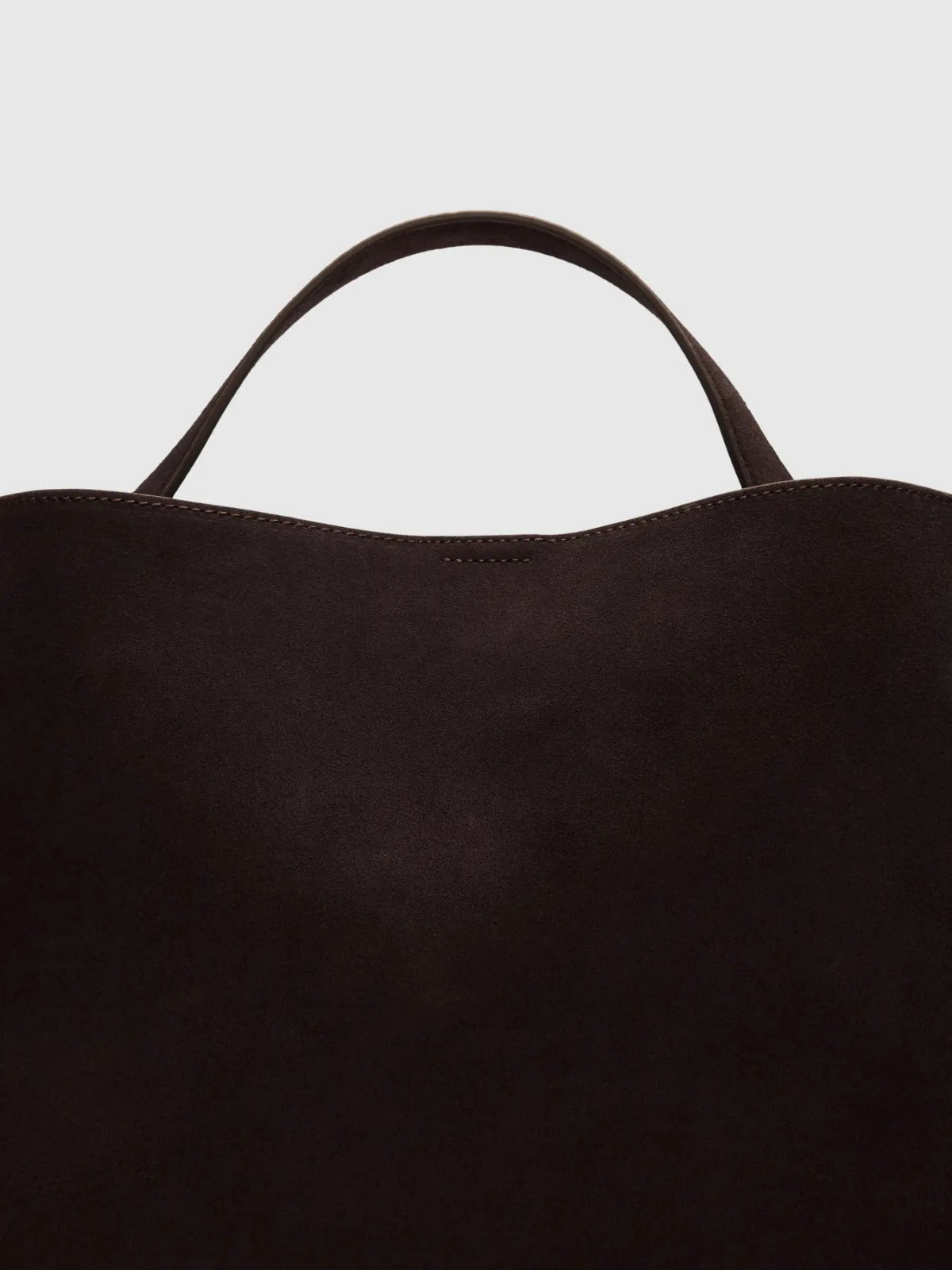 Selected Femme Borsa medium in pelle scamosciata Testa di moro