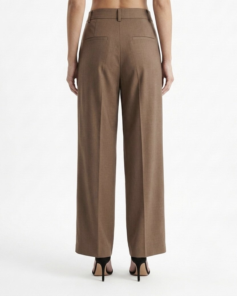 Selected Femme Pantalone sartoriale con pieghe e gamba dritta