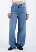Jeans wide leg a vita alta
