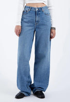 Jeans wide leg a vita alta