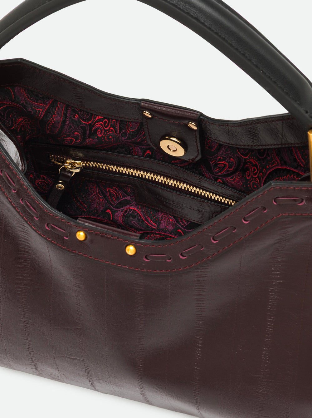 Borsa a Mano Aurora Gianni Chiarini in Pelle  Anguilla Antique Ruby