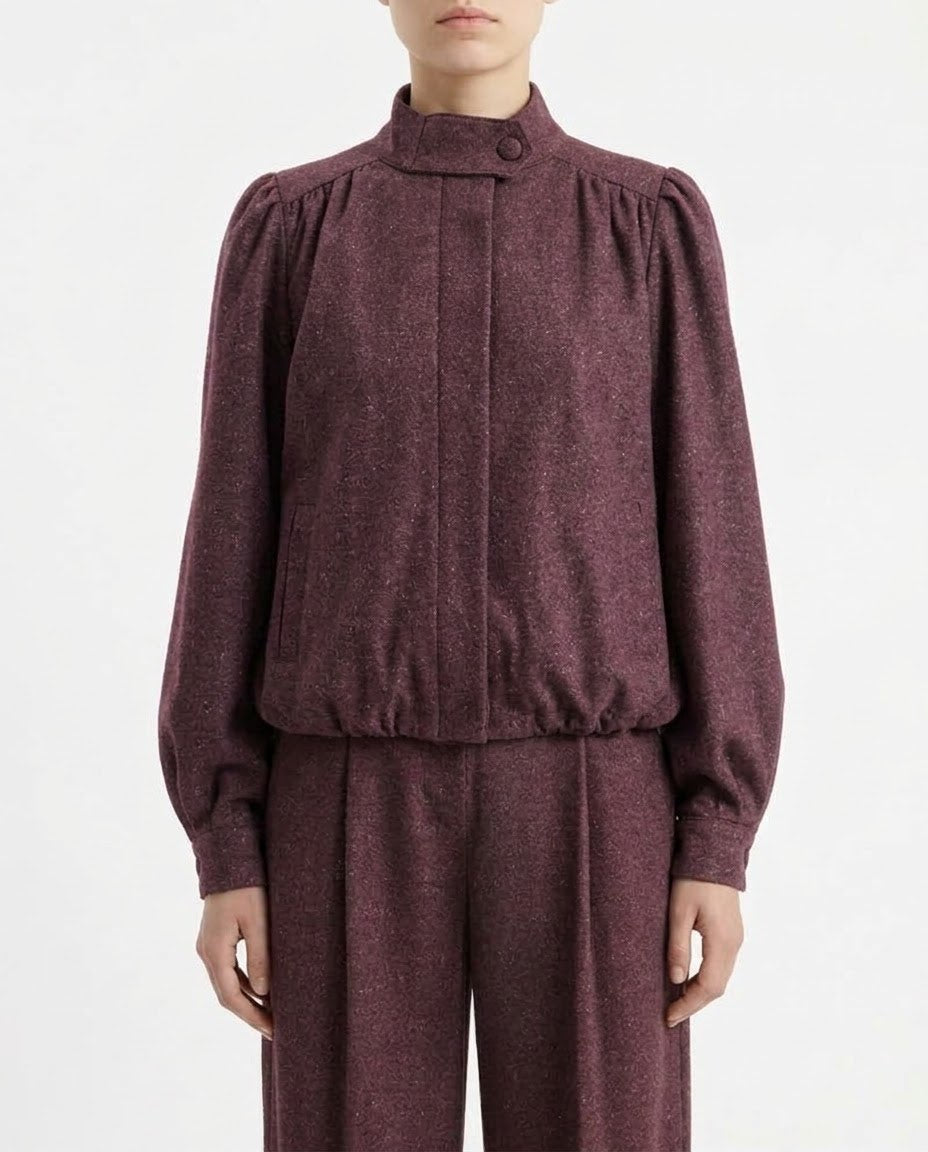 Giubbino H2O Italia Oversize Bordeaux con Maniche Ampie