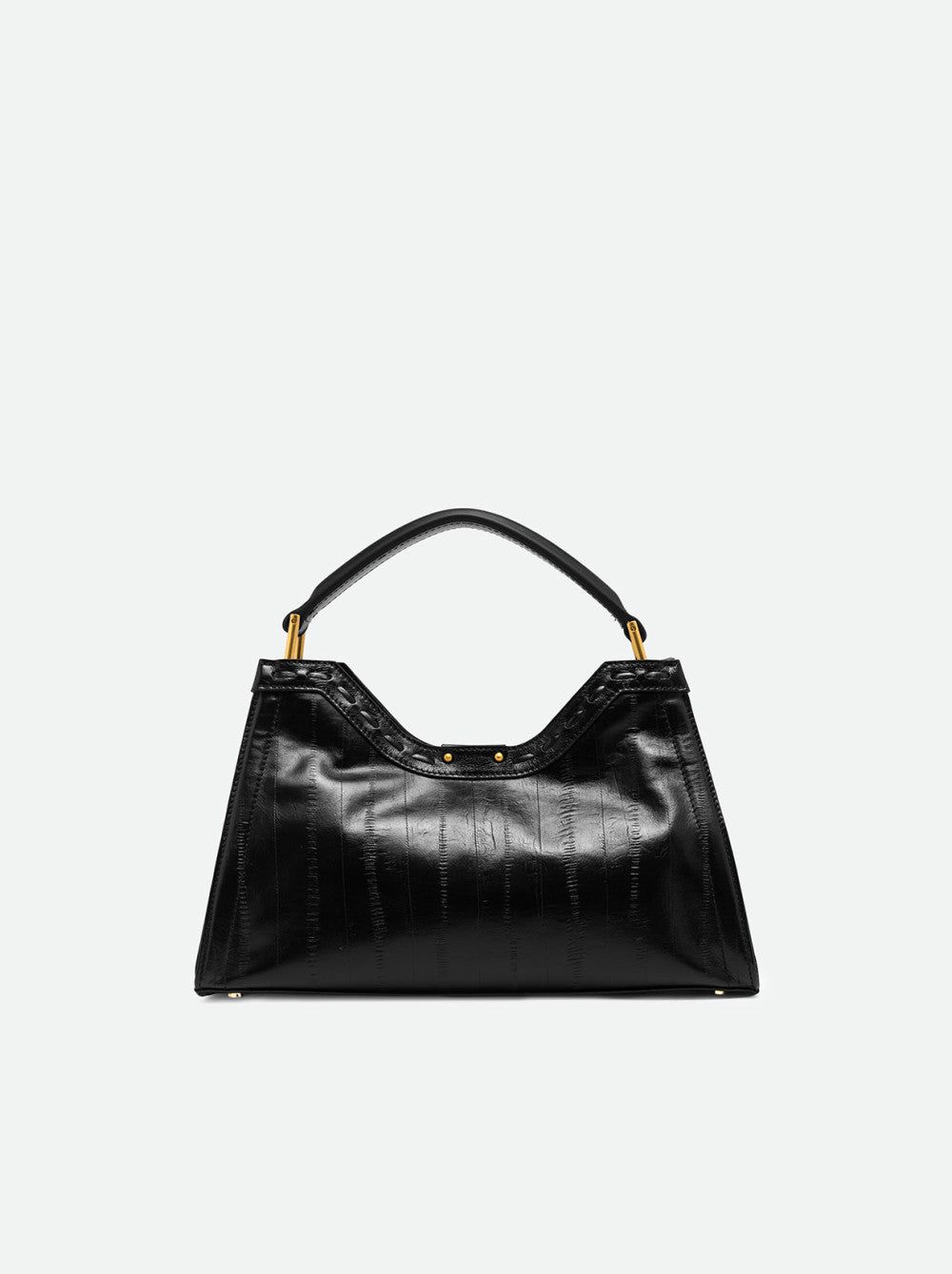 Borsa a mano in pelle anguilla Gianni Chiarini Nero