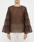 Blusa semi-trasparente