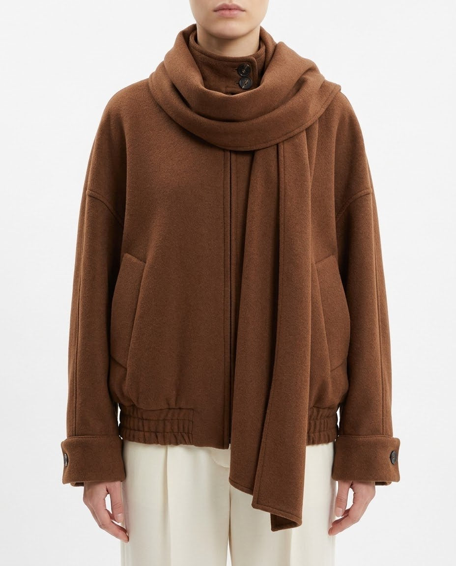 Cappotto Corto H2O Italia Oversize in Misto Lana
