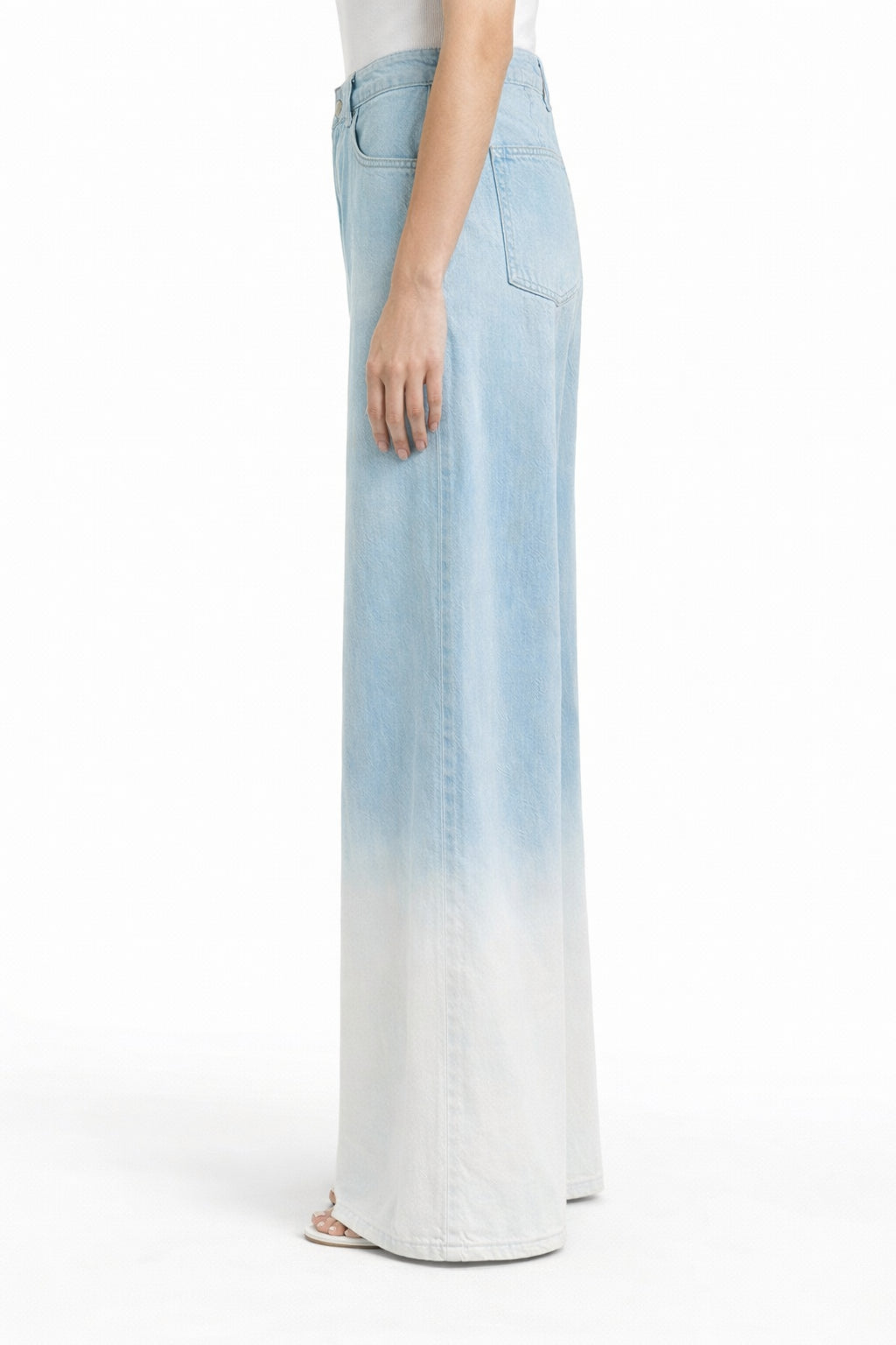 Jeans palazzo sfumato azzurro