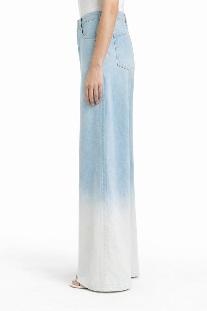 Jeans palazzo sfumato azzurro