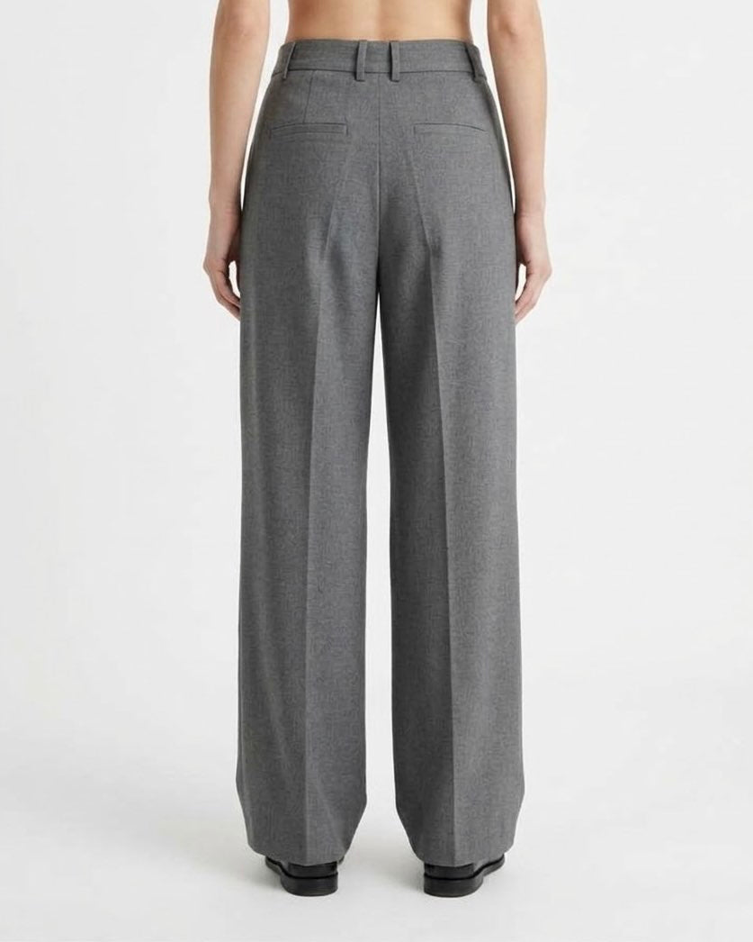 Pantalone Sartoriale Wide Leg Selected Femme in Misto Lana RWS