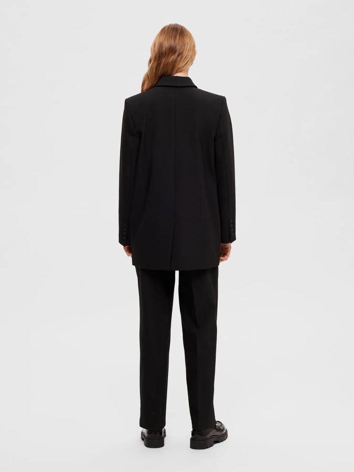 Pantalone nero a gamba larga