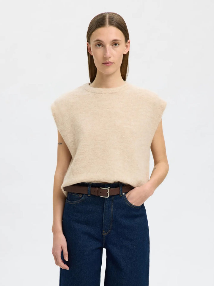 Gilet senza maniche in maglia