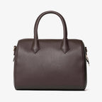 Borsa bauletto marrone in ecopelle martellata