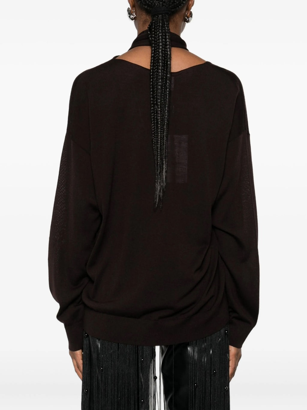 Maglione con dettaglio cut-out sullo scollo