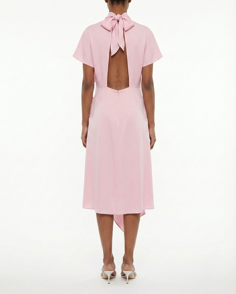 Abito midi con stampa asimmetrico