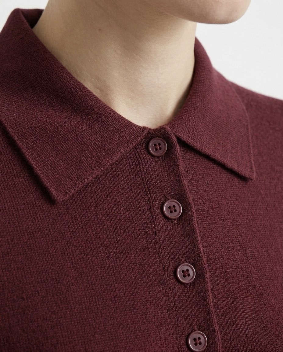 Selected Femme Maglia polo in 100% lana Merino