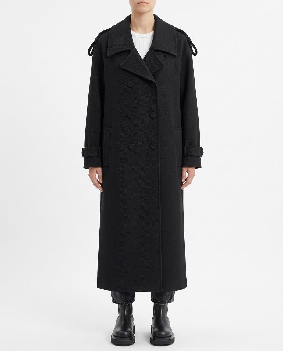 Cappotto Lungo Doppiopetto H2O Italia con Revers Ampi