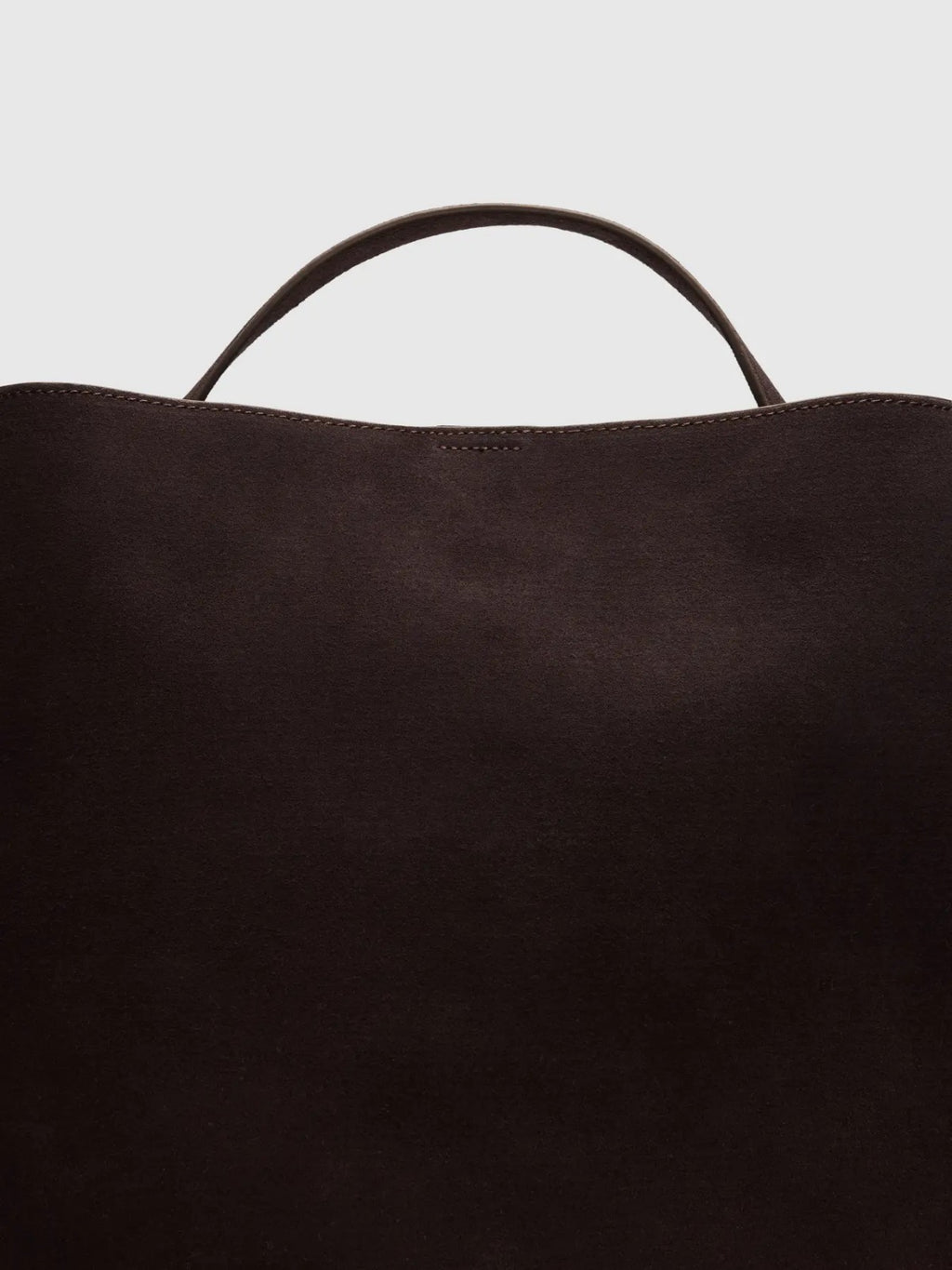 Selected Femme Borsa large in pelle scamosciata Testa di moro