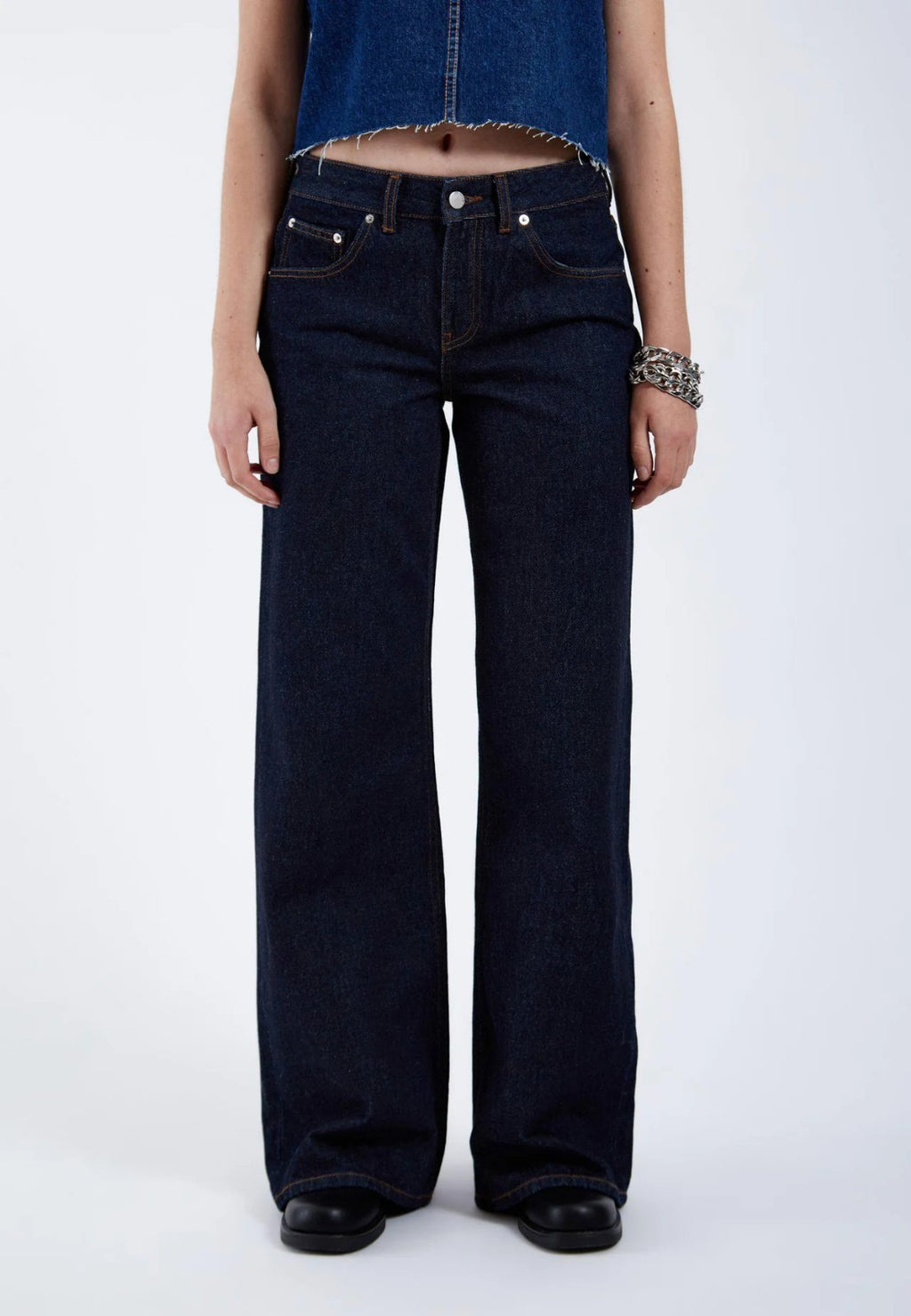 Jeans a gamba larga