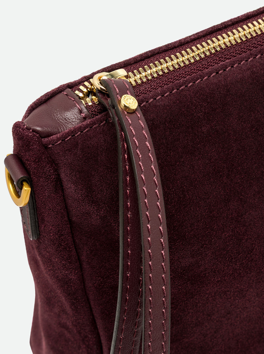 Borsa a Spalla Gianni Chiarini Nora Pouch Media in Pelle Scamosciata Moka