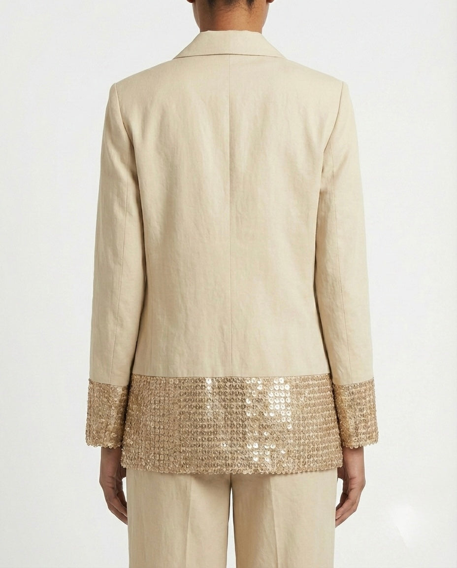 Blazer sartoriale con paillettes