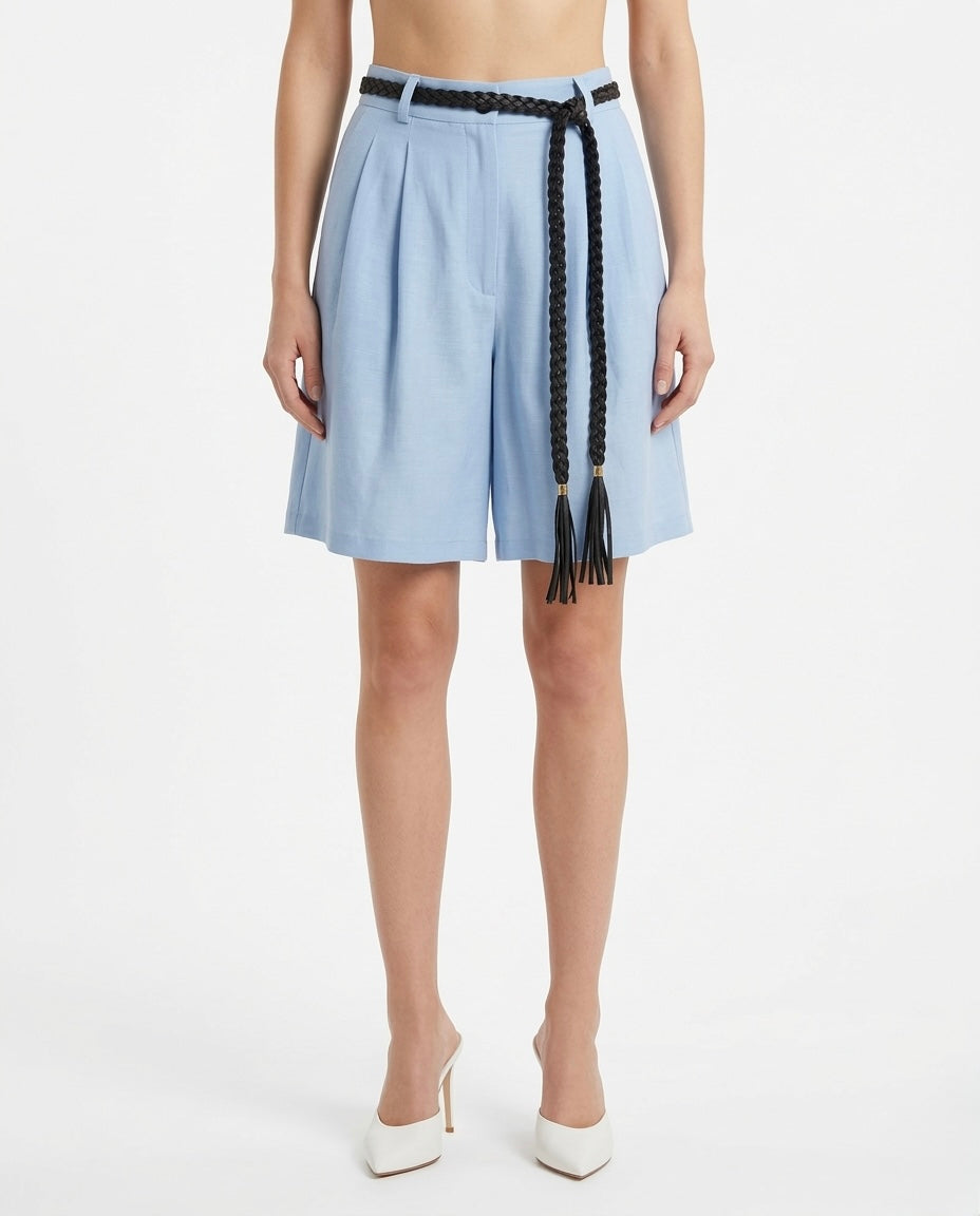 Bermuda con cintura intrecciata