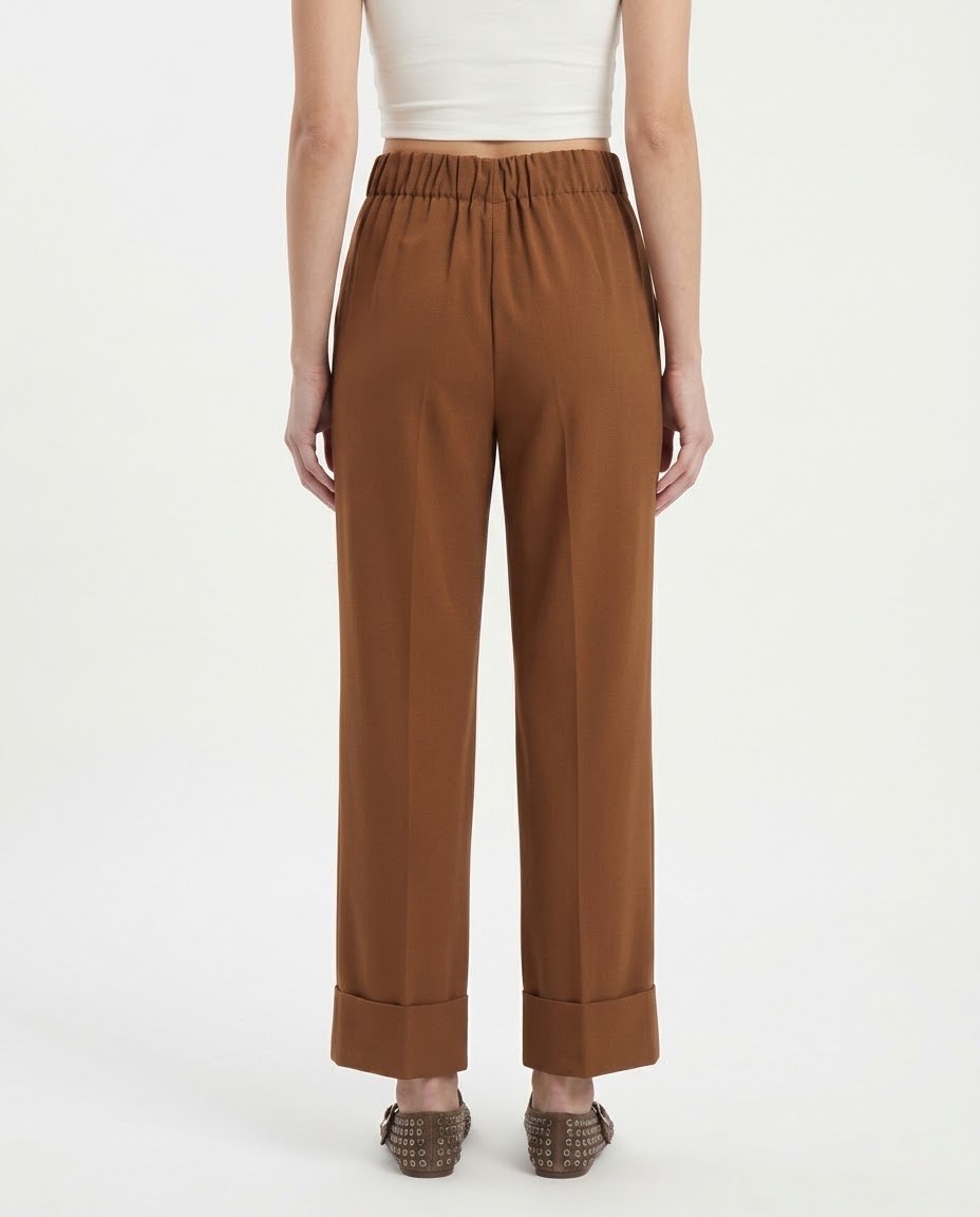 Pantalone H2O Italia Bruciato, Nero, Grigio e Blu con Fondo Risvoltato