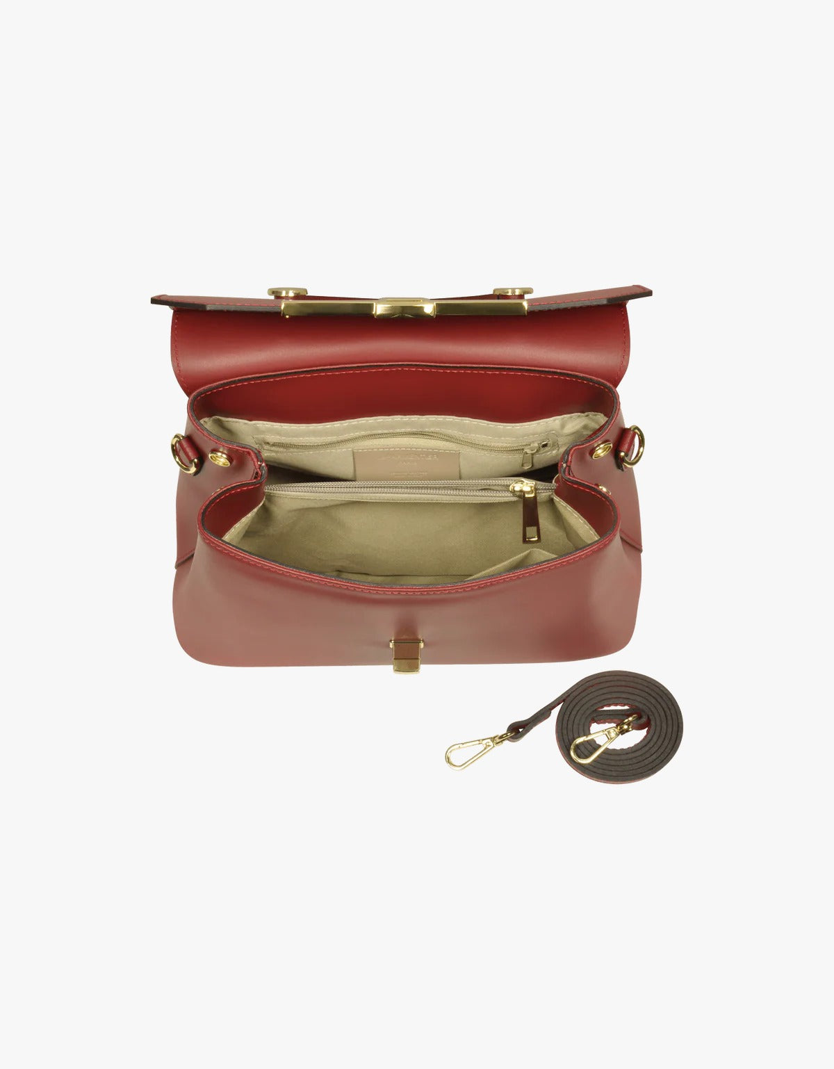 Borsa a Mano con tracolla e Dettagli Oro