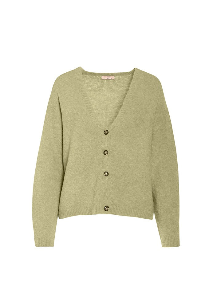 Cardigan in baby alpaca con bottoni