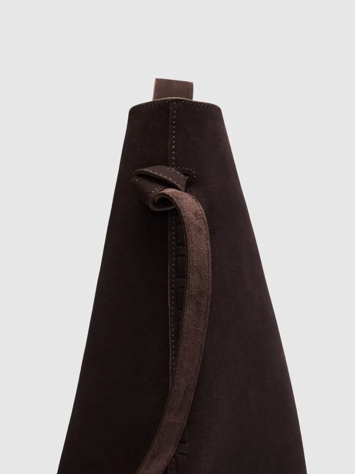 Selected Femme Borsa large in pelle scamosciata Testa di moro