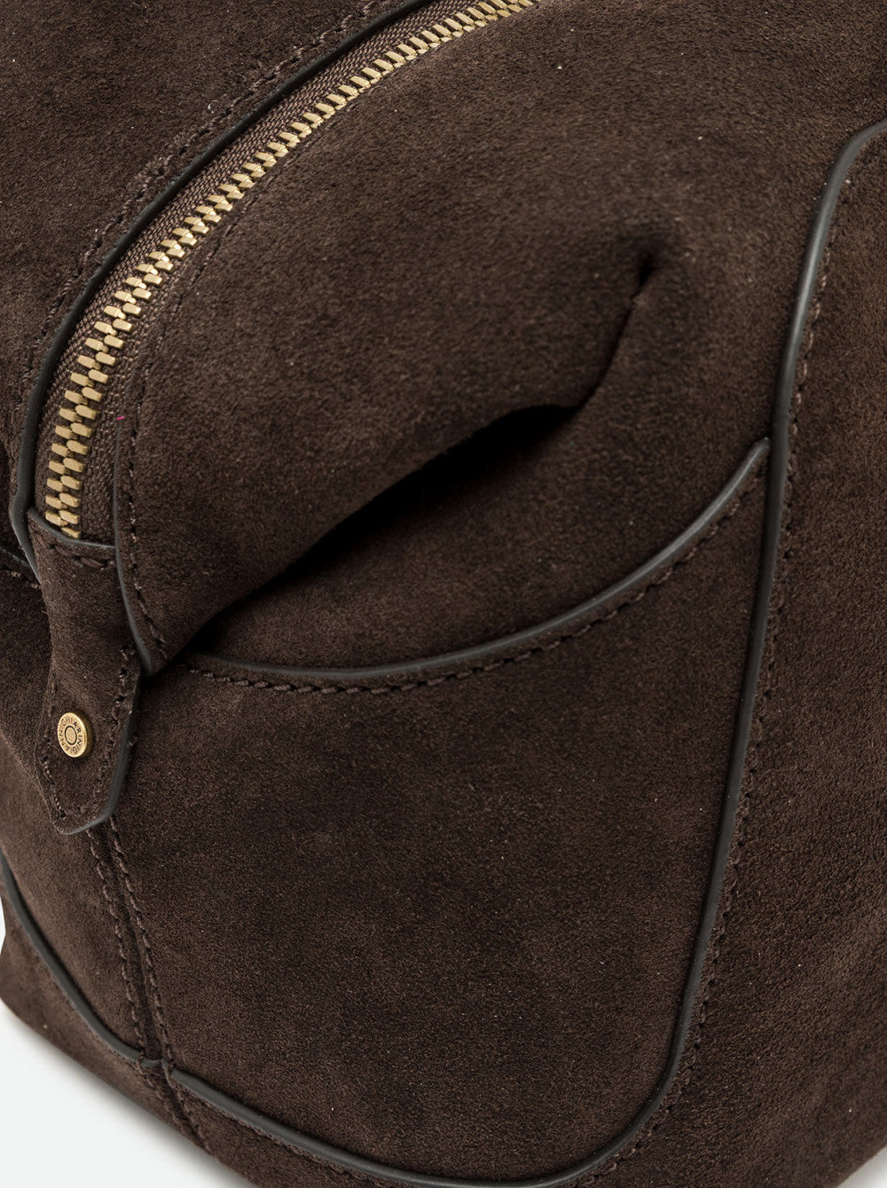 Borsa a Mano Gianni Chiarini Gemma Grande in Pelle Scamosciata Moka