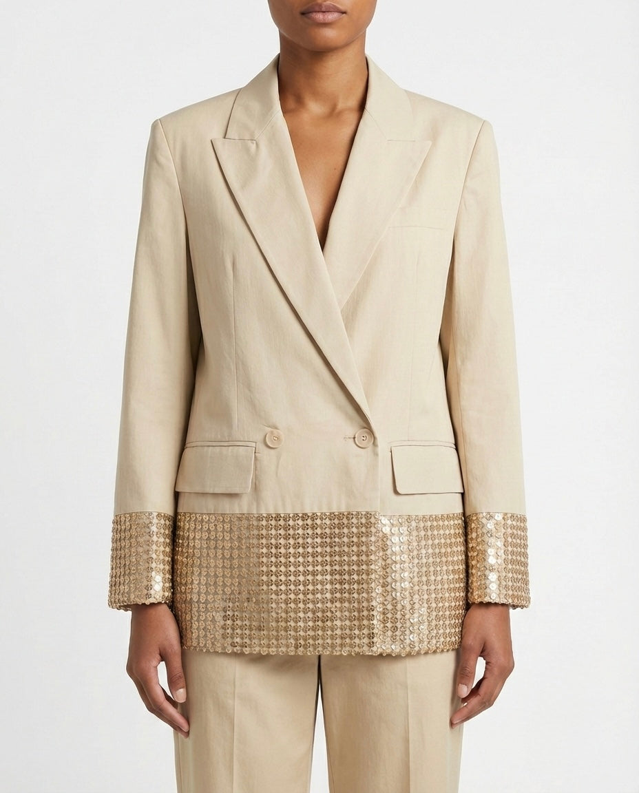 Blazer sartoriale con paillettes