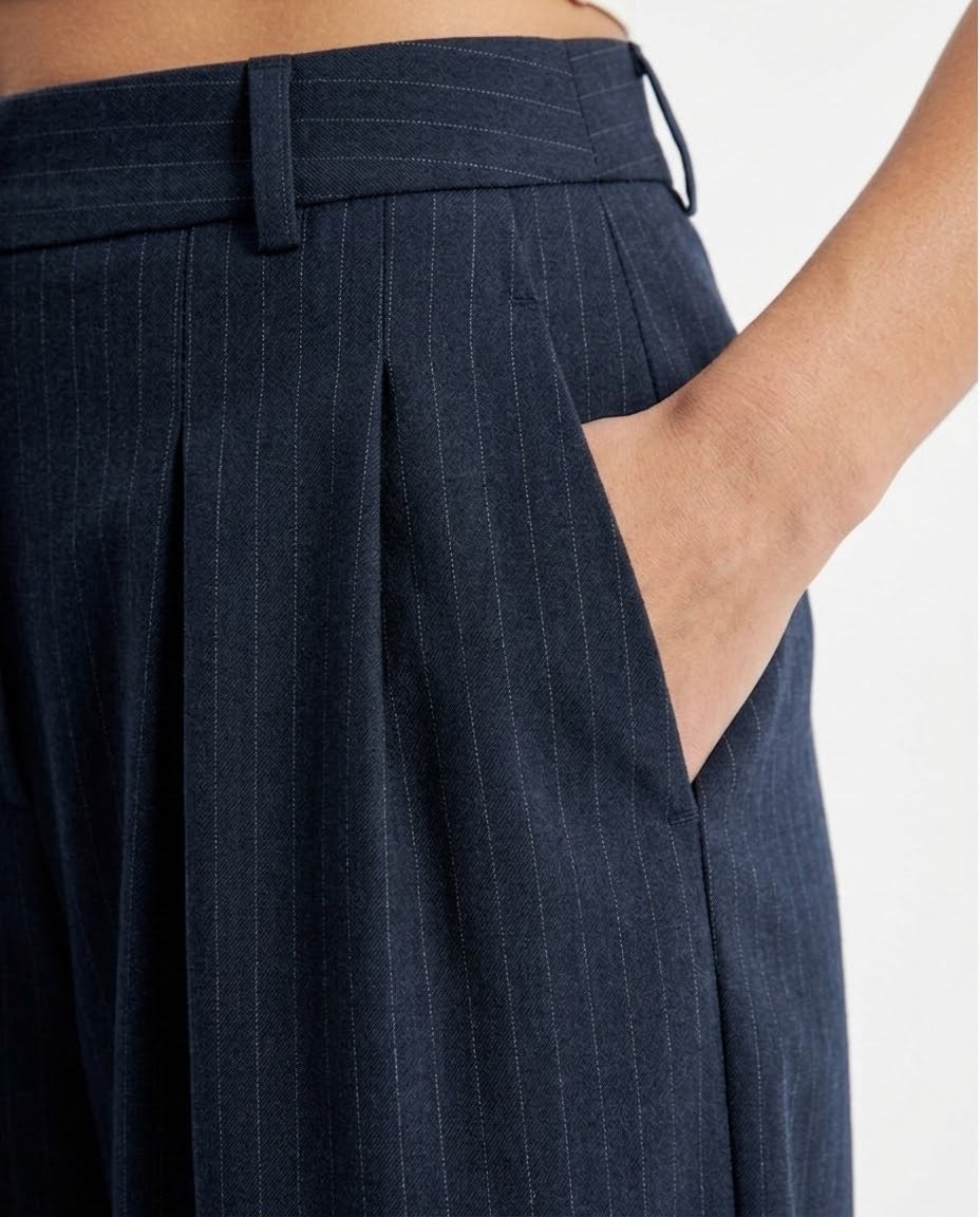 Pantalone bermuda gessato H2O Italia Blu