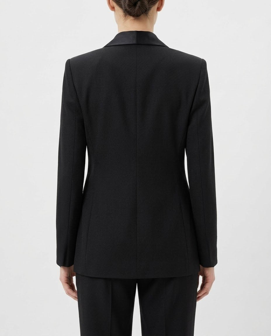Giacca blazer monopetto con revers satinato H2O Italia