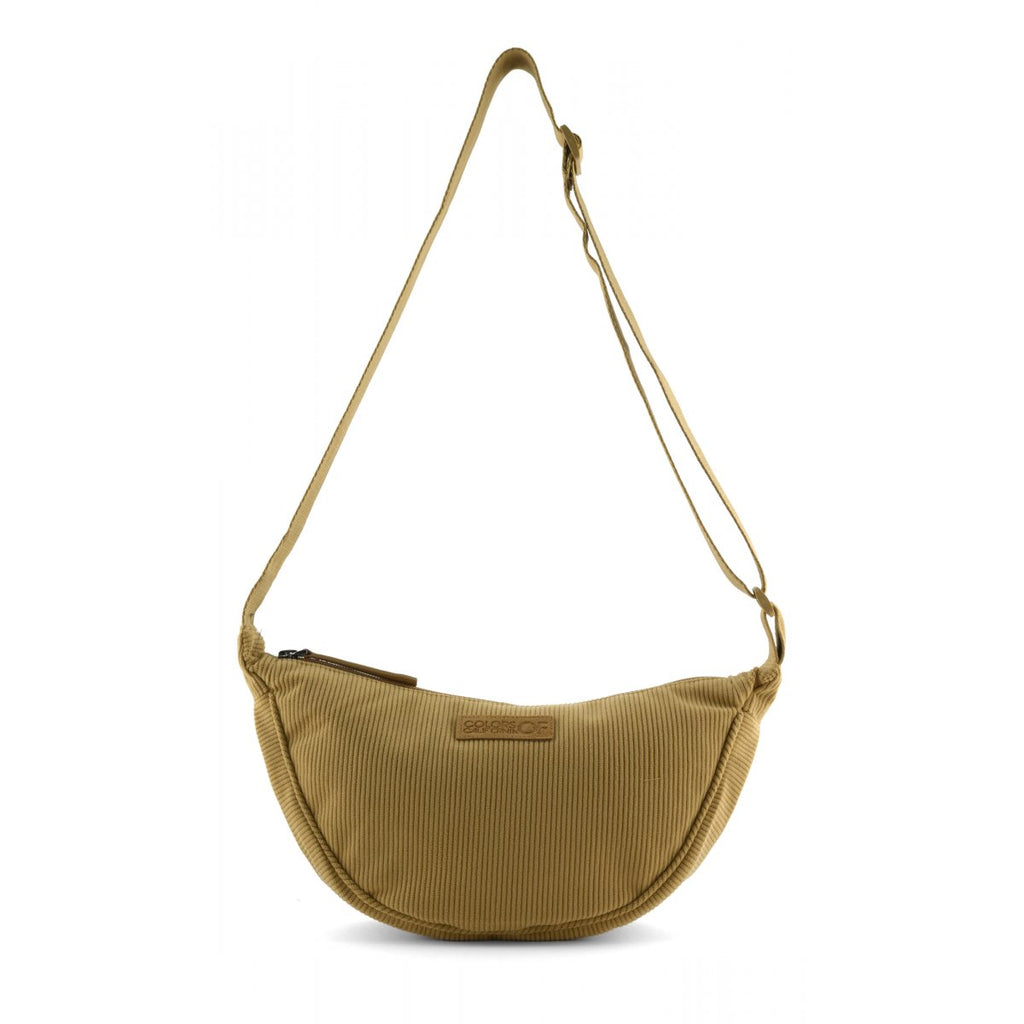 Borsa mezzaluna in velluto a coste