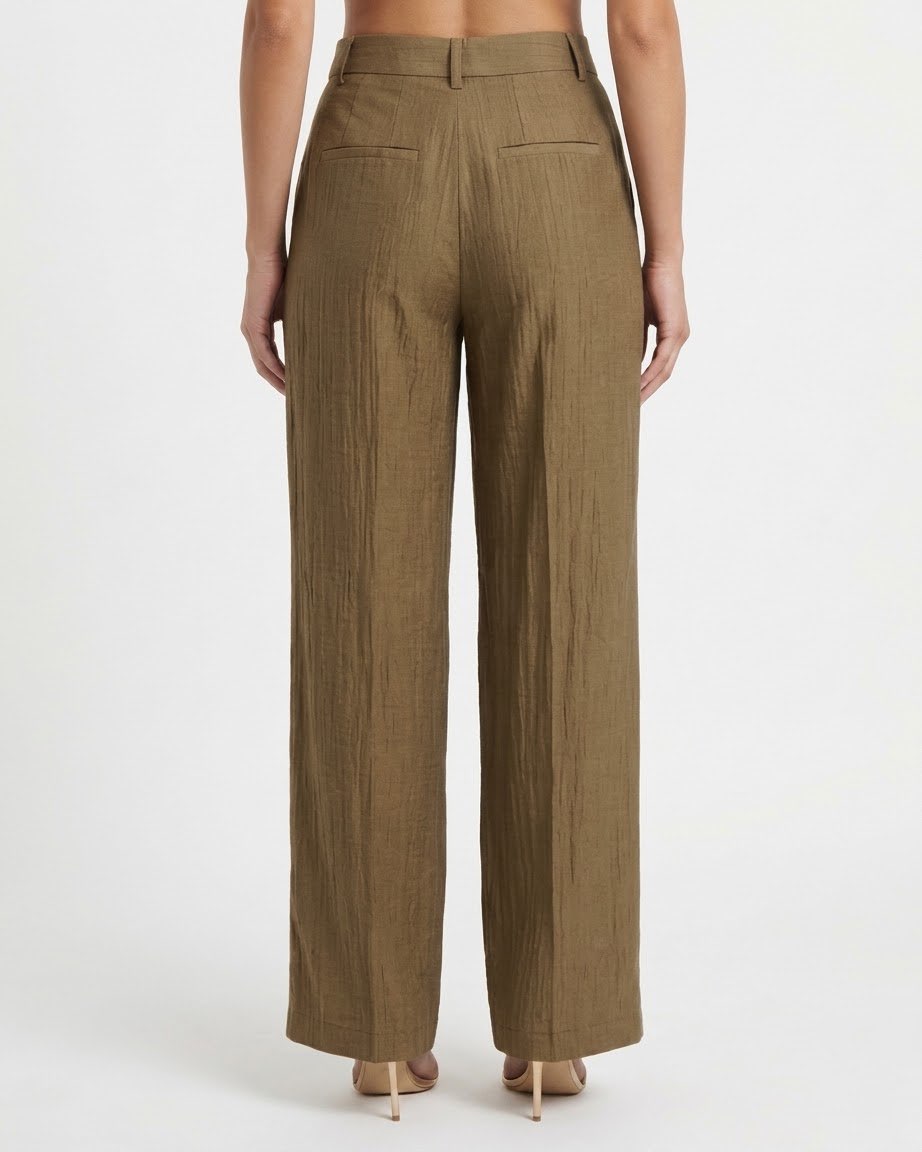Pantalone sartoriale a gamba ampia H2O Italia Bronzo